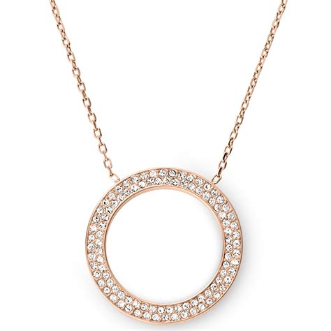 michael kors rose gold crystal open circle pendant|Pavé Rose Gold.